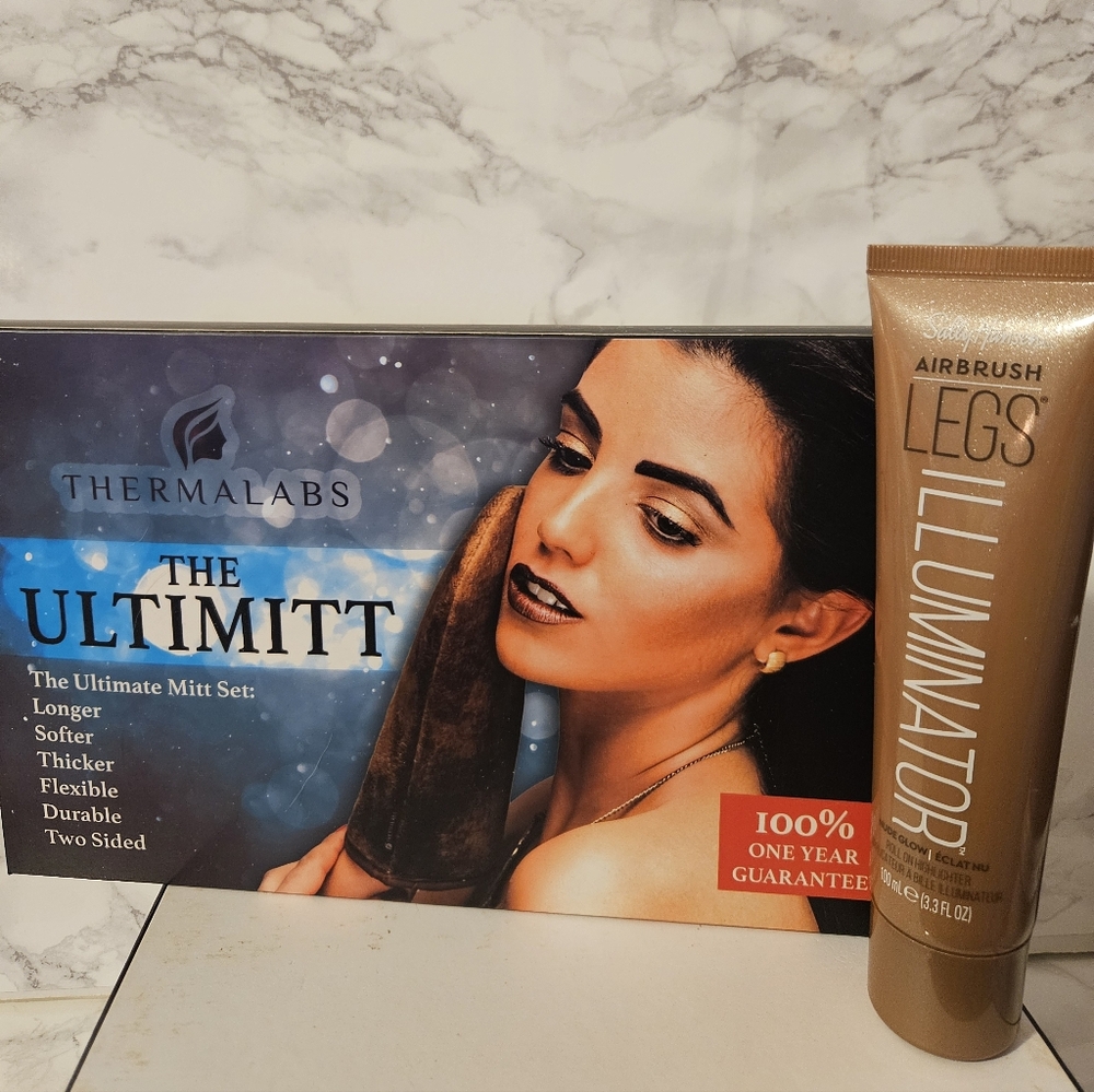 Sally Hansen Airbrush Legs Illuminator - Nude Glow + tanning mitt